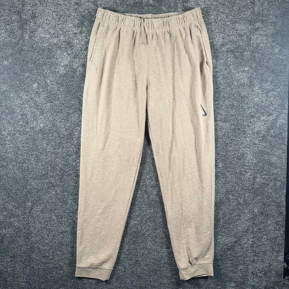 Nike Yoga Pants Mens XLT Tall Dri-FIT Tan Tapered Jogger Activewear Sweatpants